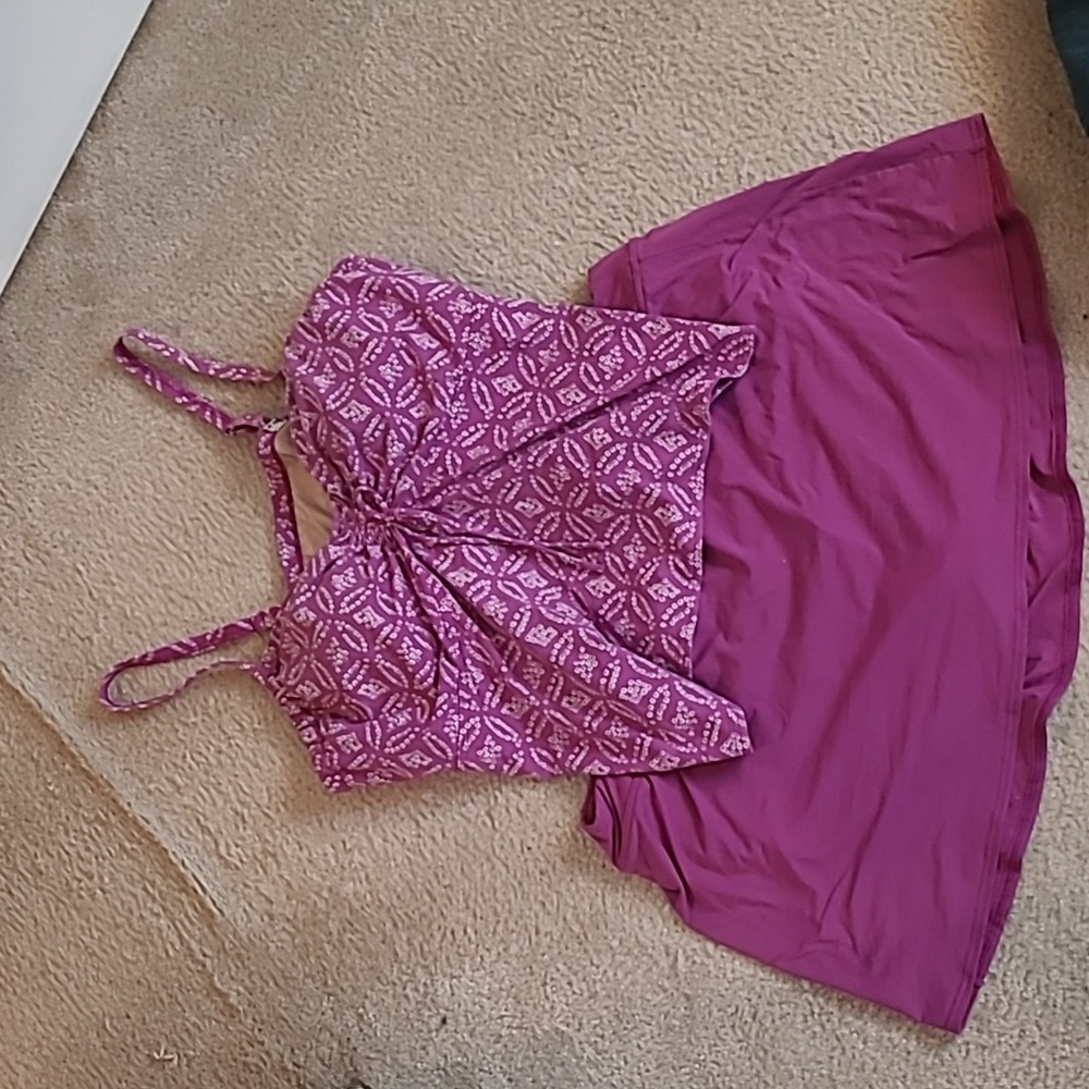 24W Lands End underwater Tankini and Swim skirt